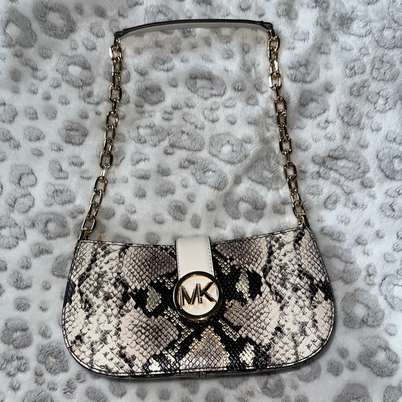 Michael Kors Carmen Snakeskin Pouchette